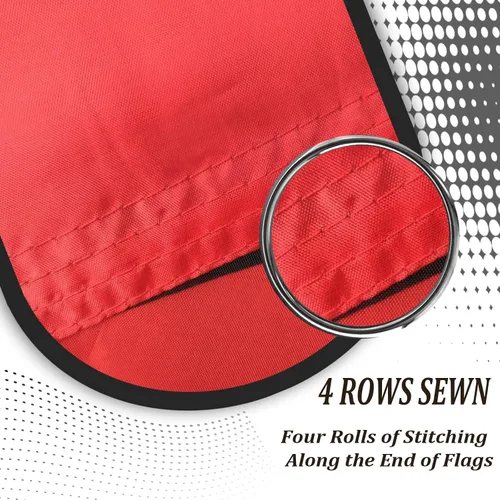 Miniatura 6 de Bandera albanesa de Albania 3x5 doble cara para exteriores, banderas nacionales del país de alta resistencia de 3 capas de poliéster con 2 ojales