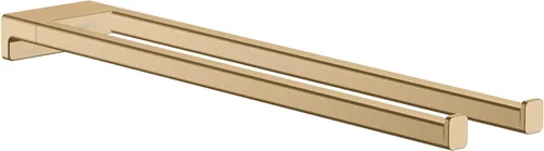 Miniatura 7 de hansgrohe AddStoris 41770340 - Toallero de doble asa en cromo negro cepillado, accesorios de 1 pulgada