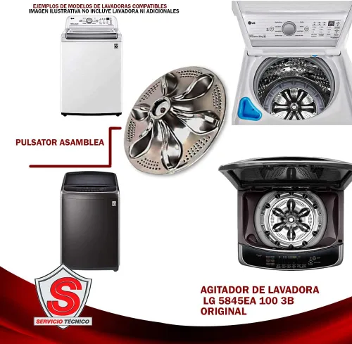Miniatura 4 de LG 5845EA1003B Conjunto de placa pulsadora/placa de lavado para lavadoras LG