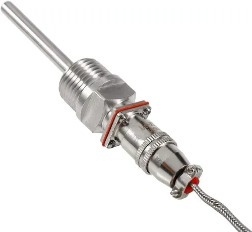 Miniatura 6 de PT100 Termopar Sensor de Temperatura Sonda 1/2" Conector de rosca NPT con 3 cables Cable de 2M, -58~572°F (-50~572.0 °F)