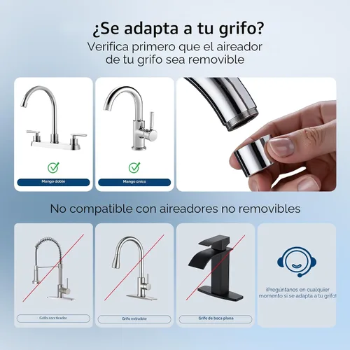 Miniatura 2 de ANGEL CF30 Filtro de agua para grifo de fregadero, sistema de filtración de agua de montaje en grifo, reduce el 98% de cloro, plomo y óxido, probado
