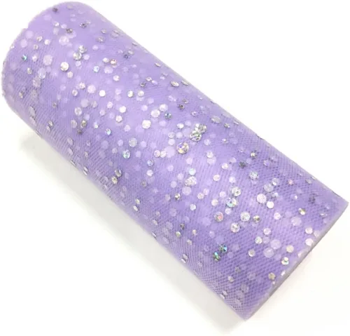 Miniatura 9 de Rollo de tul con lentejuelas con purpurina, decoración de boda, suministros de organza para fiestas de cumpleaños, carrete de tela, vestido tutú