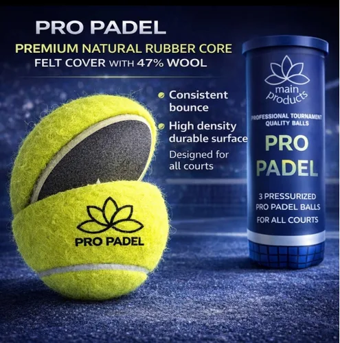 Miniatura 7 de Pro Padel Balls - Paquete de 2 (6 bolas) - Pelotas de pádel presurizadas - Núcleo de goma natural premium - 47% fieltro de lana - Calidad