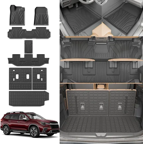 Miniatura 13 de Alfombrillas de Piso Compatibles con Ford Explorer 2020-2026 de 6 Asientos, Alfombrilla de Maletero, Forro de Carga TPE, Protector de Asiento