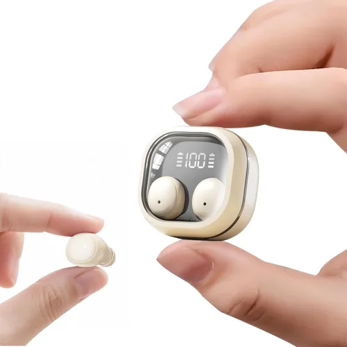 Miniatura 9 de HJX M125 - Mini auriculares invisibles para dormir de lado, auriculares intraurales ultraligeros, tiempo de reproducción de 50 horas con funda