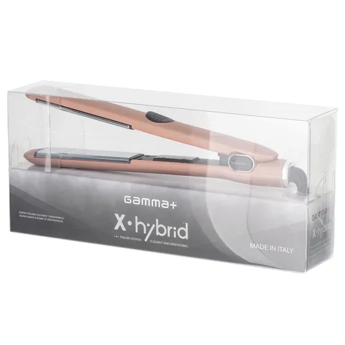 Miniatura 7 de GAMMA+ X-Hybrid - Plancha plana de titanio de 1 pulgada – Plancha profesional para el cabello diseñada en Italia, 450°F de alto calor, placas