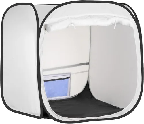 VEVOR Tienda de Cabina de Pintura Portátil, Tienda de Pintura en Aerosol Portátil Emergente de 28.3 x 28.5 x 29.5 pulgadas con Puerta de Malla,