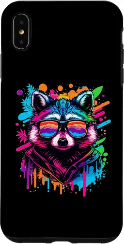 Miniatura 11 de Rainbow Raccoon Sunglasses Vaporwave Synthwave Retrowave Case for iPhone 17 Pro