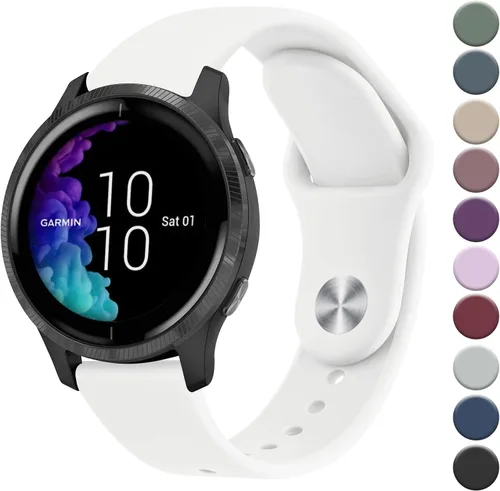 Miniatura 20 de Vanjua Bandas compatibles con Garmin Venu 2 Plus, Venu Sq, Venu y Vivoactive 3, correa de repuesto deportiva de silicona suave para Garmin Vivomove