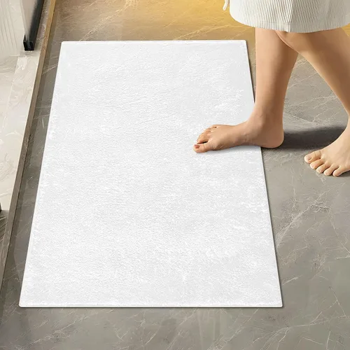 Miniatura 81 de Alfombra de baño amarilla, suave, absorbente, lavable a máquina, juego de alfombras de baño antideslizantes para puerta de baño, dormitorio