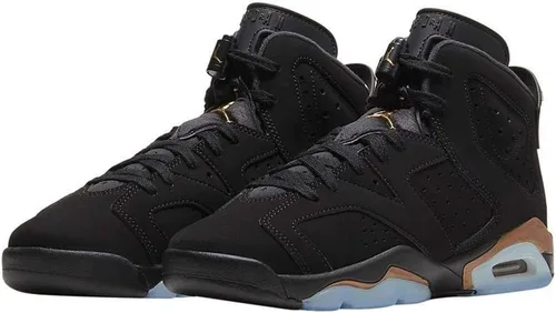 Miniatura 3 de Air Jordan 6 Retro Dmp (gs) Zapatos de baloncesto para niños grandes Ct4964-007, NegroNegro metalizado dorado-negro