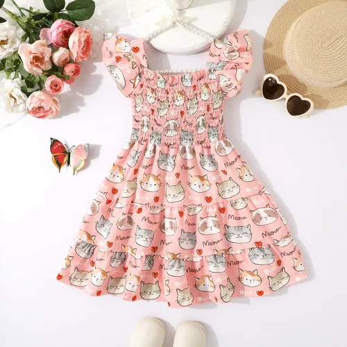 Miniatura 2 de Vestido de verano para niña pequeña, vestido de dinosaurio con volantes, cuello halter, sin mangas, con vuelo, vestido de tutú de playa casual