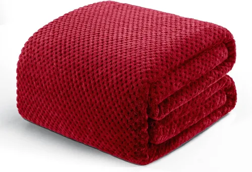 Miniatura 69 de Exclusivo Mezcla - Manta de vellón extragrande para sofá o cama, mantas supersuaves y cálidas con textura de gofre, acogedora, mullida y ligera Azul