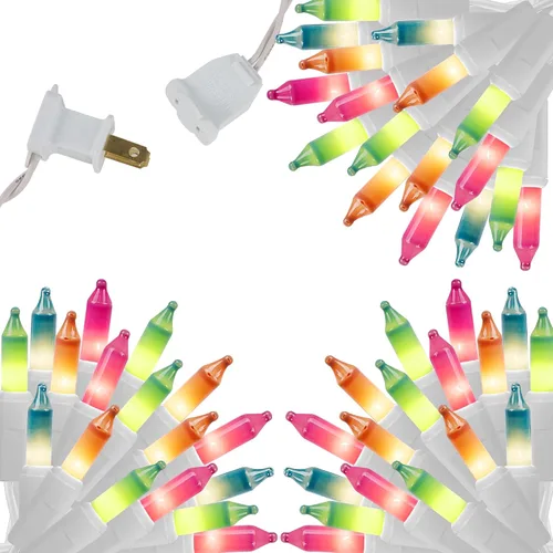 LJLNION 3 juegos de luces de cuerda de Pascua, 150 unidades de 30 pies cada una de cable blanco, mini luces de hadas pastel, 120 V con certificación