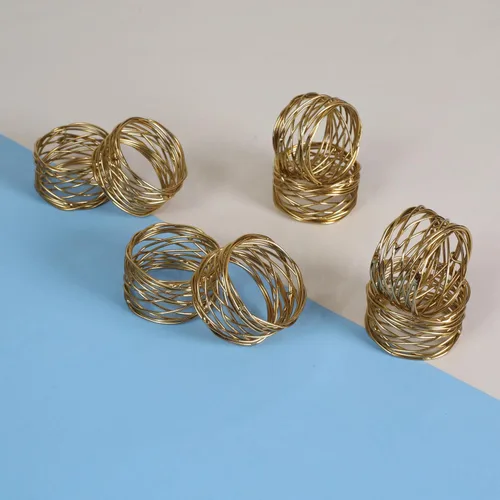 Miniatura 5 de Servilleteros de hierro de metal duraderos para decoración de mesa, elegante accesorio de ajuste de mesa de metal, servilletero rústico para casa