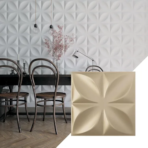 Miniatura 30 de Ekena Millwork WP20X20ALWH 19 5/8 pulgadas de ancho x 19 5/8 pulgadas de alto Alexa EnduraWall Decorativo 3D Panel de pared cubre 2.67 pies cuadrados