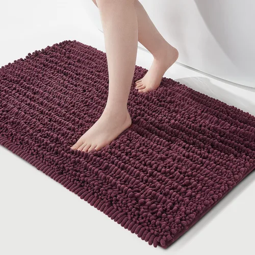 Miniatura 24 de FLOLEOPA Alfombras de Baño de Microfibra de Felpa Suave, Alfombras de Baño Absorbentes Antideslizantes Lavables a Máquina, Tapetes de Baño para Beige