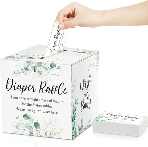Pajean - Rifa de pañales para fiesta de baby shower con 50 boletos de vegetación