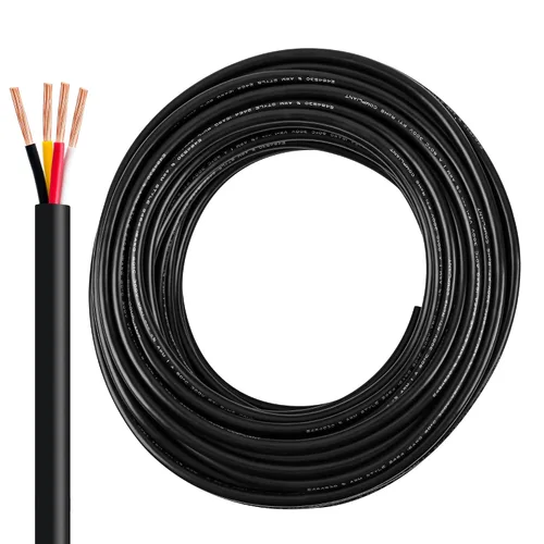 Miniatura 38 de Cable eléctrico calibre 10 con 2 conductores de cobre puro, libres de oxígeno, trenzados, de cloruro de polivinilo, flexible, para tiras