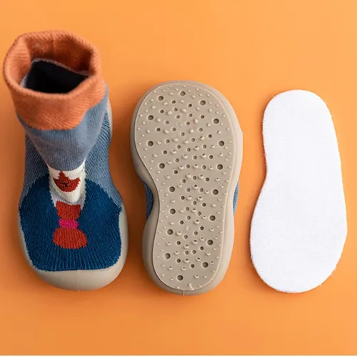 Miniatura 6 de 2 pares de calcetines de bebé antideslizantes de suela suave de goma para bebés