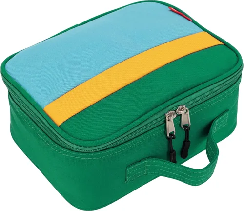 Miniatura 4 de Lonchera térmica para niños y niñas, tamaño estándar para la escuela, verde y azul