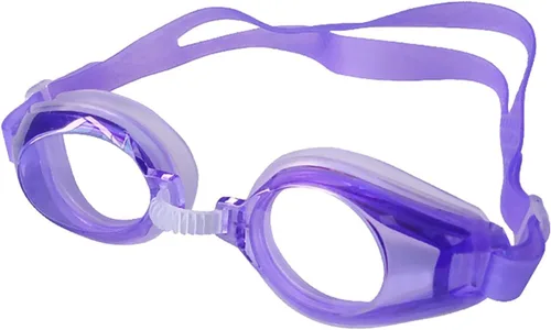 Flotadores inflables de natación, sin fugas, antiniebla, gafas de natación para adultos, hombres y mujeres Púrpura