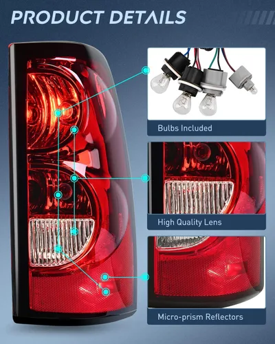 Miniatura 6 de Nilight Conjunto de luz trasera compatible con Chevy Silverado 1500 1500HD 2500 2500HD 2500 2500HD 3500 2007 Chevrolet Classic OE Style lámpara Par