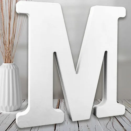 Miniatura 28 de AOCEAN MAGA Letras de madera blanca de 8 pulgadas, letras de madera sin terminar para pared, letras decorativas de pie en rodajas, decoración