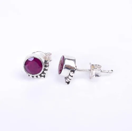 Miniatura 8 de Round Gemstone Stud Design 2