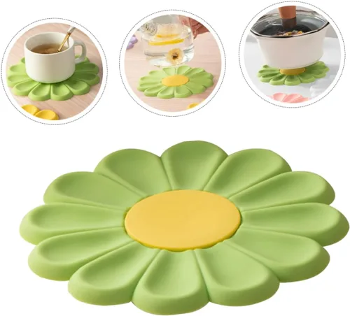 Miniatura 5 de Zerodeko Margarita en forma de silicona almohadilla caliente flor posavasos resistente al calor estera de mesa para salvamanteles de flores