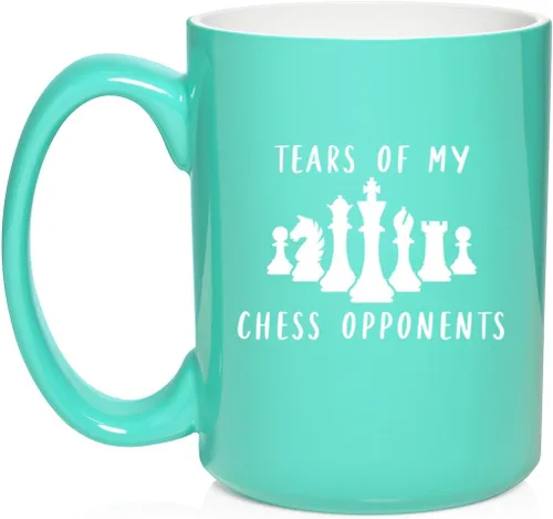 Miniatura 8 de Daylor Taza de café de cerámica con diseño de los oponentes de las lágrimas de mi ajedrez, regalo para ella, él, amigo, compañero de trabajo