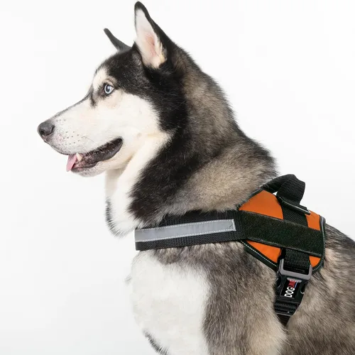 Miniatura 7 de Dogline Arnés para perro, chaleco reflectante ajustable sin tirones con asa para caminar, entrenar, transpirable, arnés sin estrangulamiento