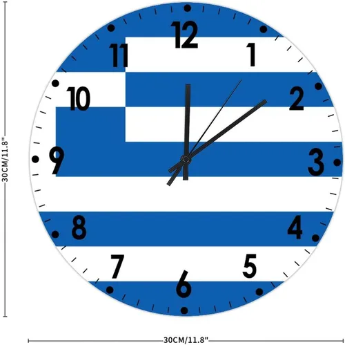 Miniatura 180 de Cheyan Reloj de pared con bandera de Canadá de 12 pulgadas, silencioso, sin tictac, de PVC, funciona con pilas, reloj redondo decorativo, regalo