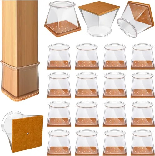 Miniatura 18 de 24 Piezas Protectores de Piso para Patas de Silla para Pisos de Madera Dura Cubiertas de Silicona para Proteger Pisos de Baldosas de Madera