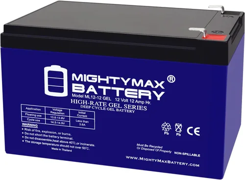 Batería Mighty Max ML12-12 Gel - 12 V 12 Ah, tipo Gel, terminal F2, batería recargable SLA AGM