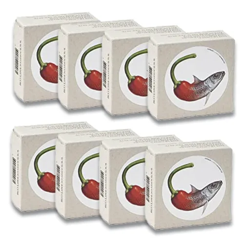 Miniatura 7 de Paté de caballa especiada enlatada de Jose Gourmet, Caballa portuguesa capturada en la naturaleza, paté de pescado enlatado, Omega 3, comercio
