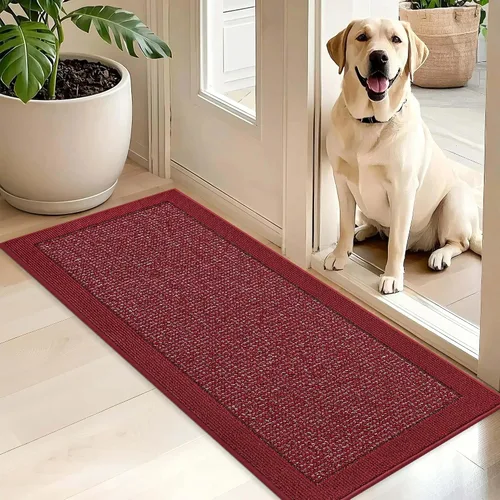 Miniatura 40 de BEQHAUSE Tapete para puerta interior de 20 x 32 pulgadas, tapete antideslizante para entrada, lavable, resistente a la suciedad, tapete