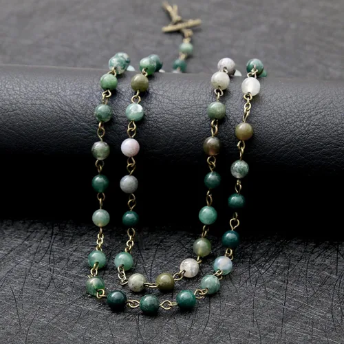 Miniatura 5 de KOMI Rosario de cuentas católicas para mujer, collar de cuentas de rosario con cruz de crucifijo, perlas de cristal, rosario, rosarios, católicos