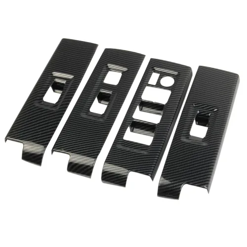 Miniatura 3 de Cubierta de panel de interruptor de elevación de ventana de puerta de fibra de carbono Accesorios para Toyota Tundra 2022-2026 Sequoia 2023-2026