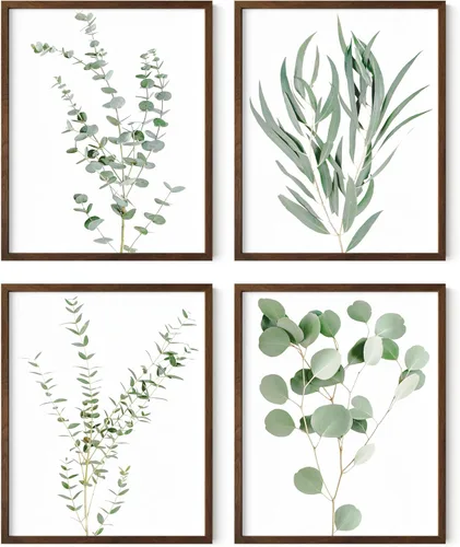 Miniatura 33 de HAUS AND HUES Arte de pared floral gris, juego de 4 pósteres de plantas para pared vintage, impresiones botánicas, cuadros de flores en blanco