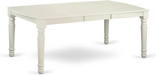 Miniatura 3 de East West Furniture SHDA5-WHI-13 - Juego de cocina de 5 piezas, incluye una mesa de comedor redonda con pedestal y 4 sillas Parson tapizadas de tela