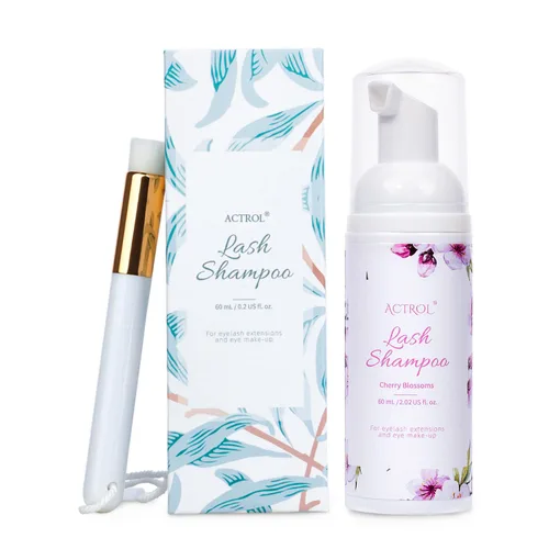 Miniatura 9 de ACTROL Limpiador de extensiones de pestañas Cherry Blossom 2L Natural Lash Extension Shampoo Professional Eyelid Foaming Cleanser Parabenos &