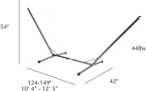 Miniatura 2 de Byer of Maine Soporte Ceara, ajustable para la mayoría de hamacas individuales y dobles al aire libre, fácil de montar y desmontar, solo soporte