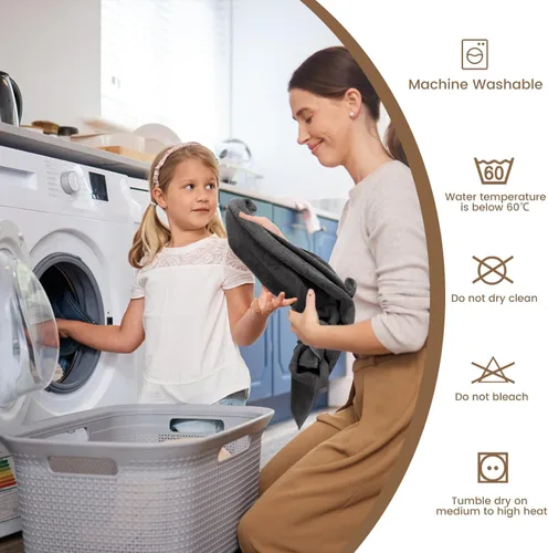 Miniatura 6 de SEMAXE Toalla de baño amarilla, toalla de baño 100% algodón con lazo para colgar, 55 x 27 pulgadas, suave, absorbente y de secado rápido, para baño