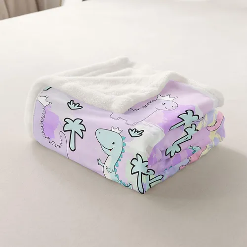 Miniatura 5 de Erosebridal Manta de dinosaurio, manta Kawaii de dinosaurio para niños y niñas, decoración de habitación de regalo, manta Sherpa de animales lindos