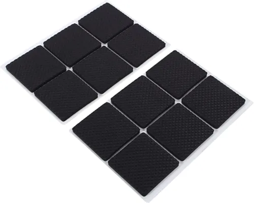 Miniatura 7 de Estink Almohadillas antideslizantes para muebles, paquete de 12 protectores cuadrados de goma autoadhesivos para muebles, almohadillas de fieltro