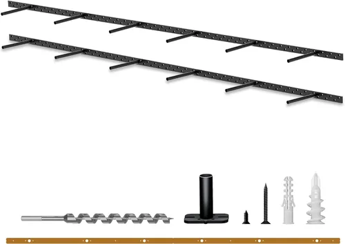 Miniatura 13 de Kit de soporte de estante flotante (no necesita enrutador) con plantilla de guía de taladro - Se adapta a estantes de 1 a 4 pulgadas de grosor