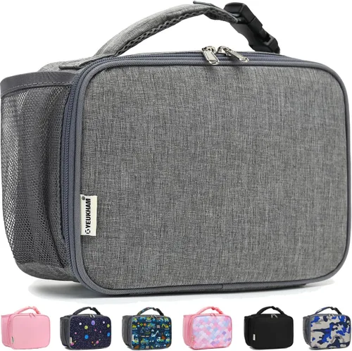 Miniatura 23 de GYEUKHAM Lonchera Aislada para la Escuela, Bolsas de Almuerzo Térmicas Reutilizables Duraderas Congelables para Niños Niñas Hombres Mujeres - azul