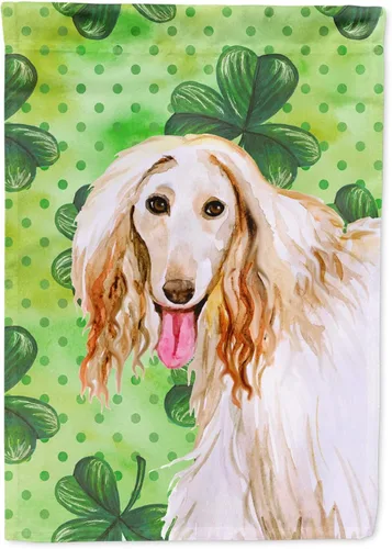 Caroline's Treasures BB9876CHF - Bandera de la casa de San Patricio afgano con manga de porche grande, color verde, pancarta decorativa para