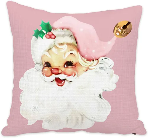 Miniatura 16 de SPXUBZ - Funda de almohadón navideño con gato de vacaciones de invierno con gorro rojo de Santa, funda cuadrada para sofá, cama, silla o sofá cama